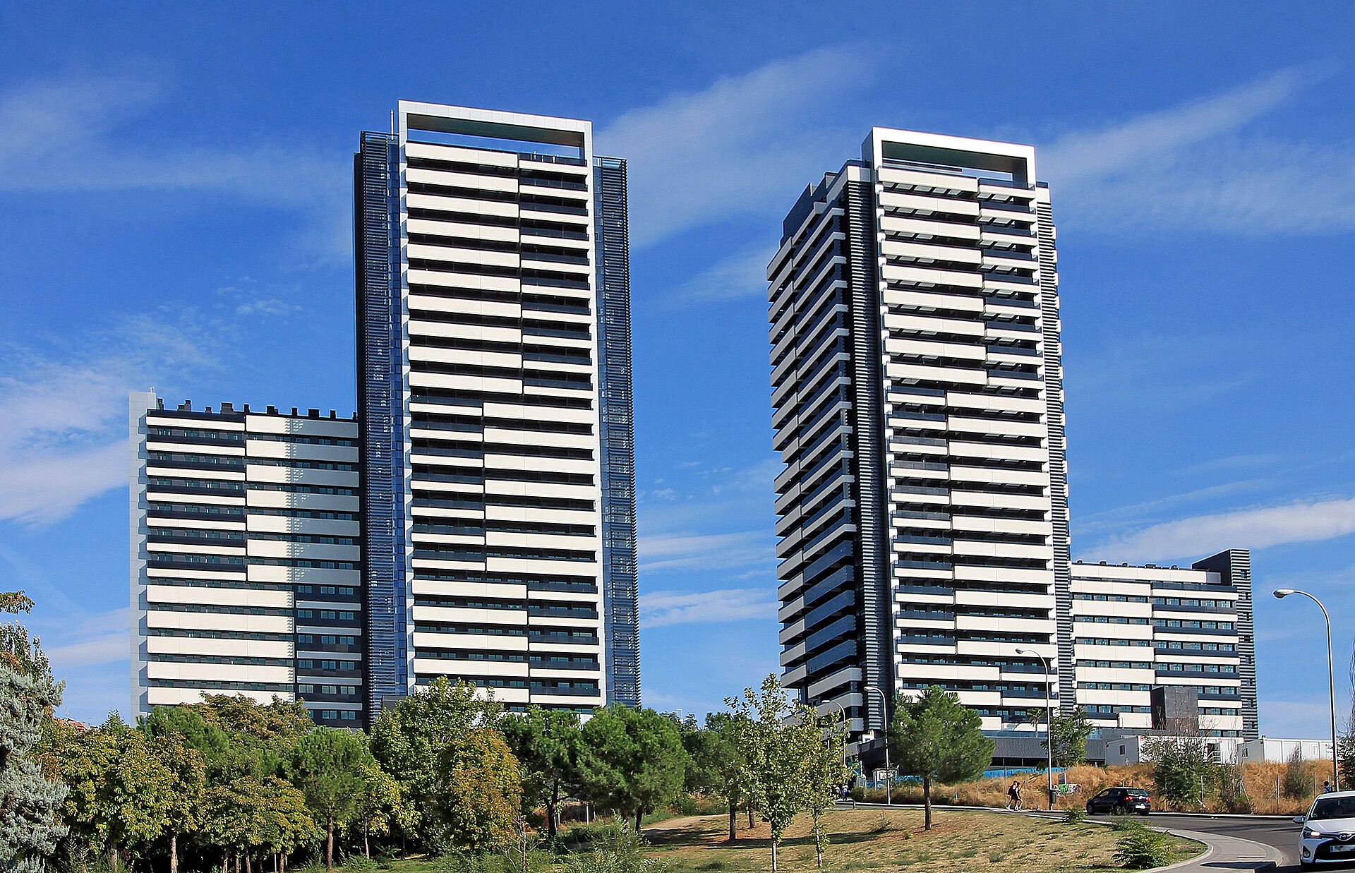 Madrid skyline — Spain net salary calculator 2026